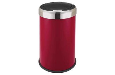 HOME 50 Litre Red Stainless Steel Press Top Bin. HOME 50 Litre Red Stainless Steel Press Top Bin.